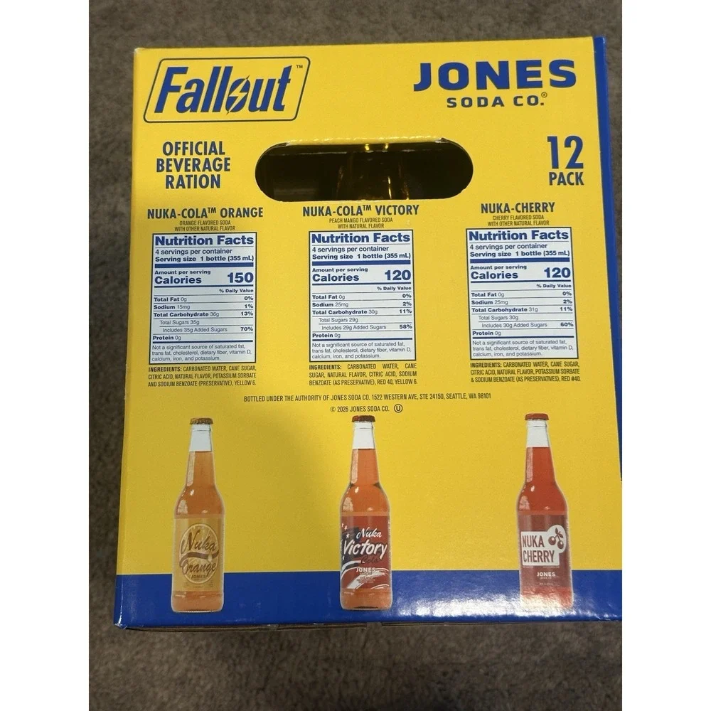 Fallout Jones Soda Co Nuka-Cola Official Beverage Ration 12 Pack Special Edition